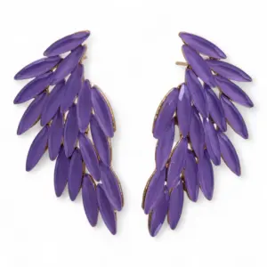 Lavender – Vintage Glass – Angel Wings – Earrings | www.artisangoods.co.uk 2