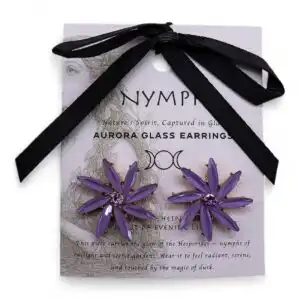 Lavender – Vintage Glass – Flowers – Earrings | www.artisangoods.co.uk 1