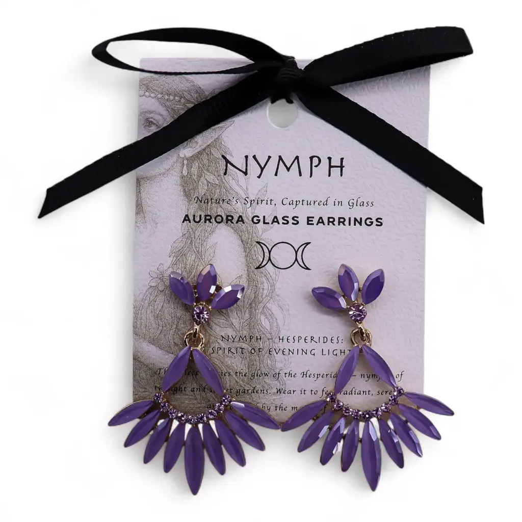 Lavender – Vintage Glass – Long Drop – Earrings | www.artisangoods.co.uk 3 Lavender – Vintage Glass – Long Drop – Earrings | www.artisangoods.co.uk 3
