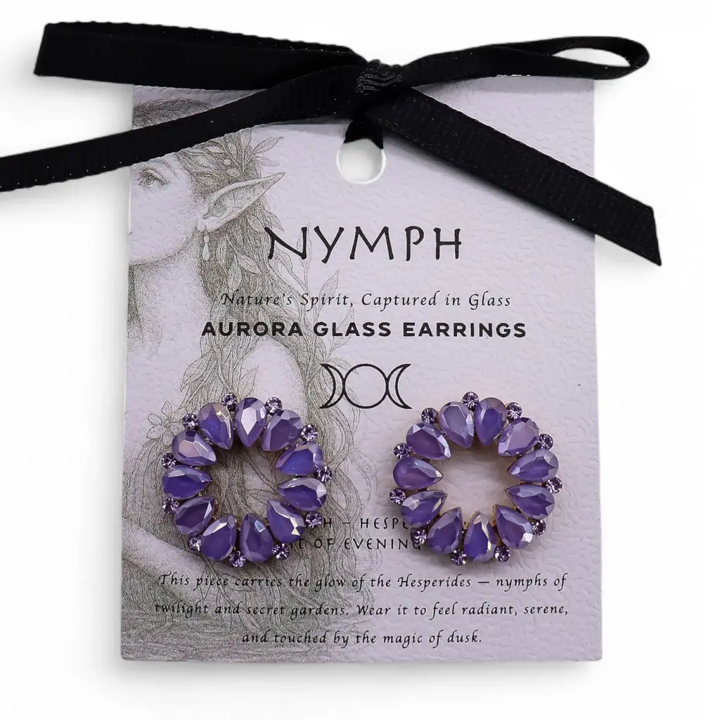 Lavender – Vintage Glass – Loop – Earrings | www.artisangoods.co.uk 3