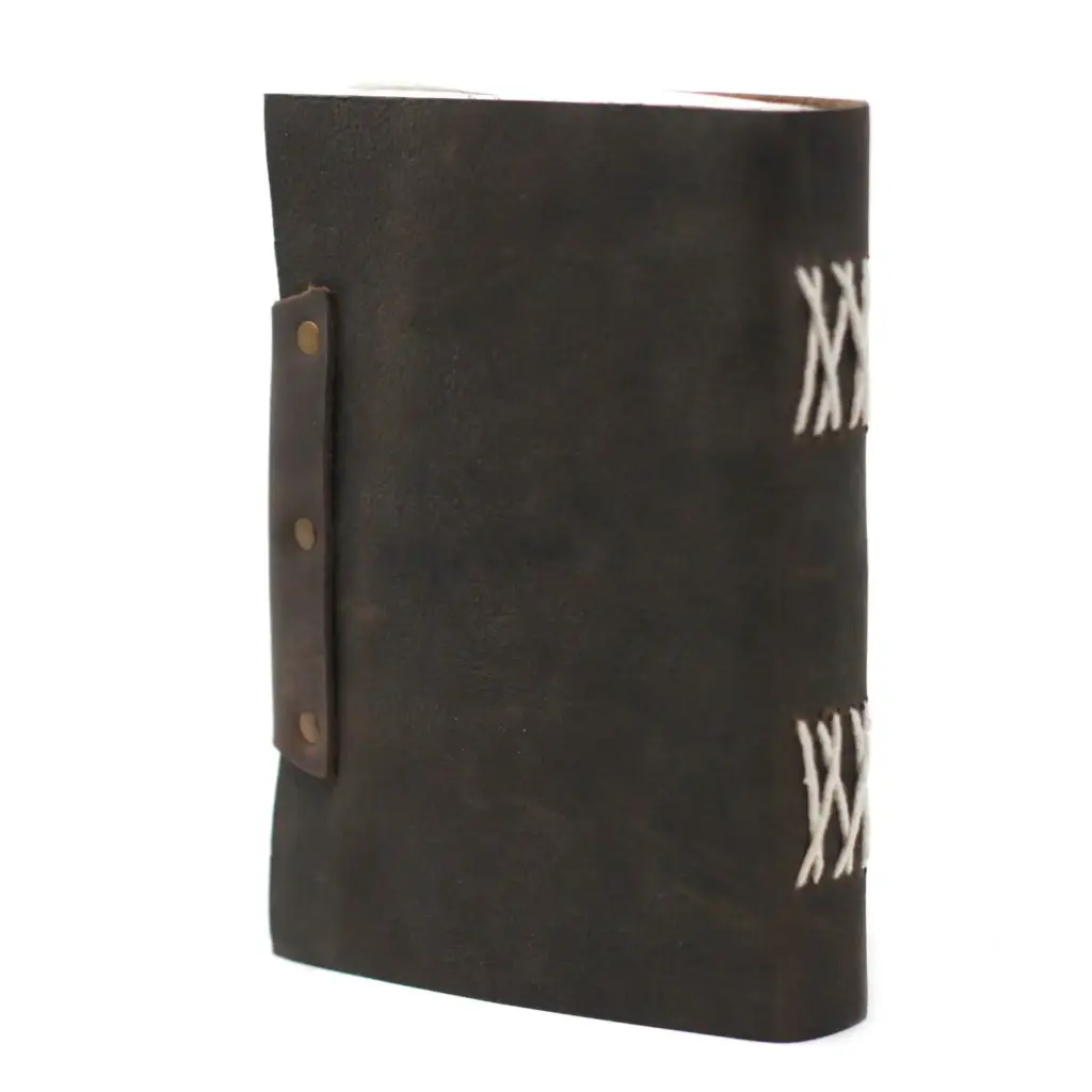 Leather Black Confessions with Lock Notebook (7×5″) | www.artisangoods.co.uk 7