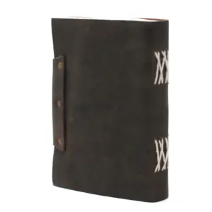 Leather Black Confessions with Lock Notebook (7×5″) | www.artisangoods.co.uk 7