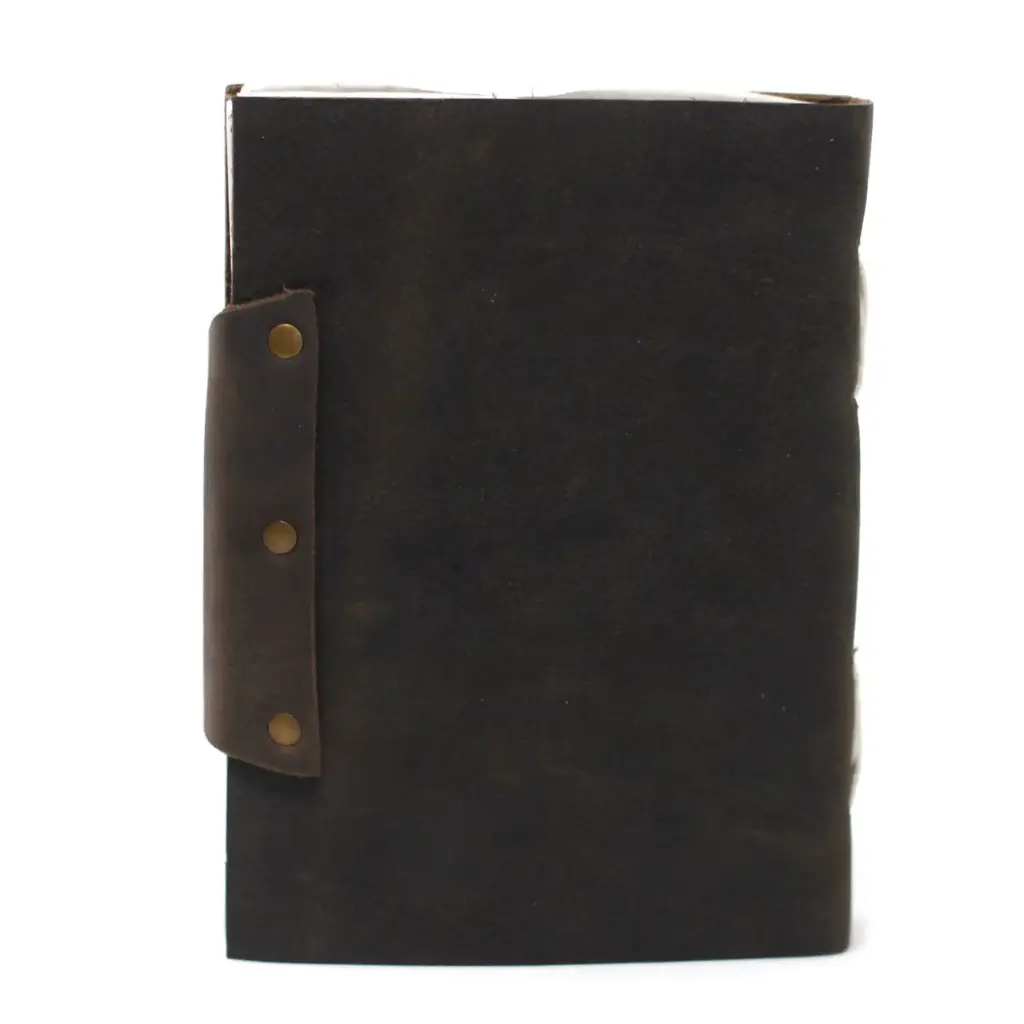 Leather Black Confessions with Lock Notebook (7×5″) | www.artisangoods.co.uk 6