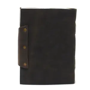 Leather Black Confessions with Lock Notebook (7×5″) | www.artisangoods.co.uk 6