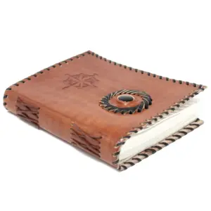 Leather Black onyx & Compas Notebook (7×5″) | www.artisangoods.co.uk 2