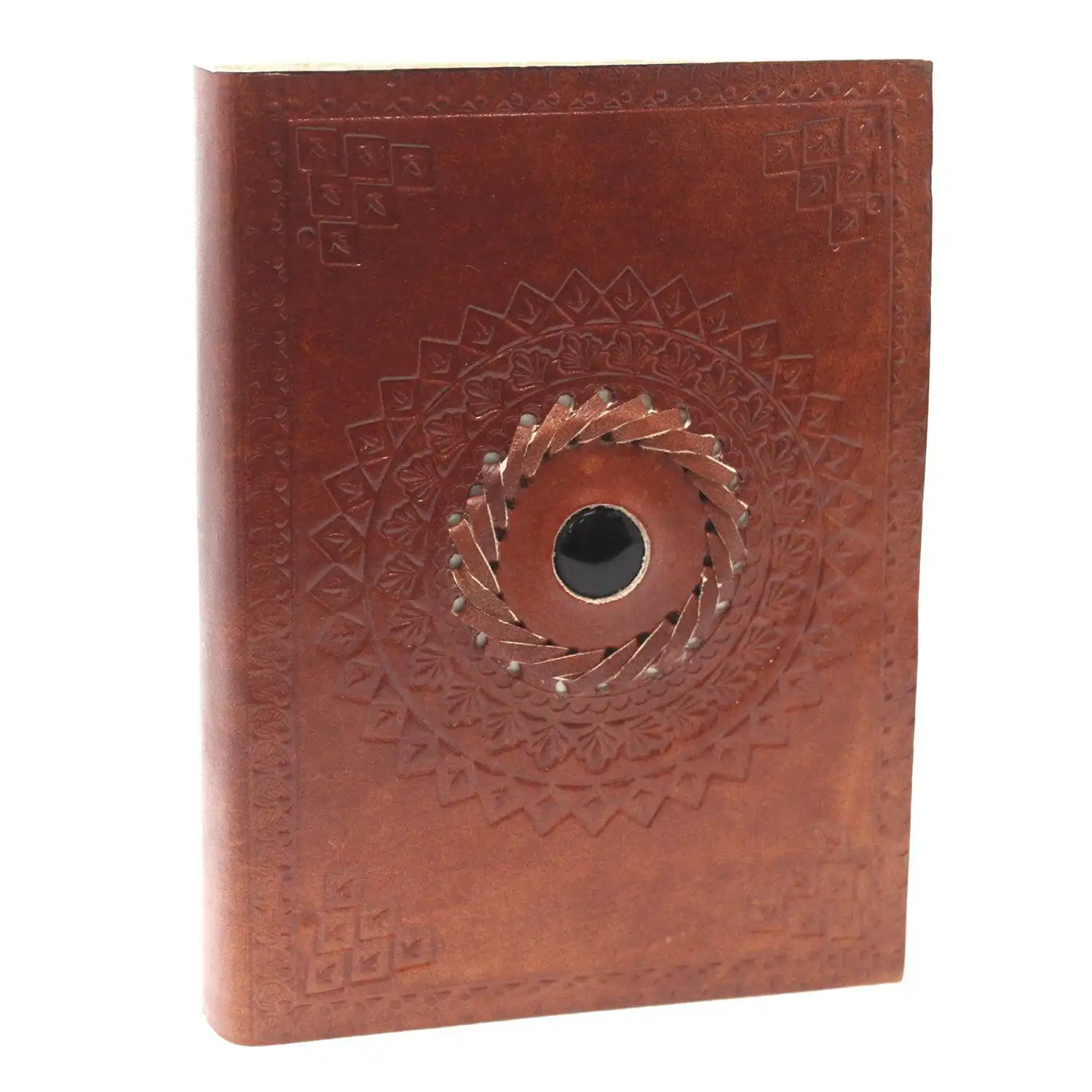 Leather Black Onyx Notebook (7×5″) | www.artisangoods.co.uk 2 Leather Black Onyx Notebook (7×5″) | www.artisangoods.co.uk 1