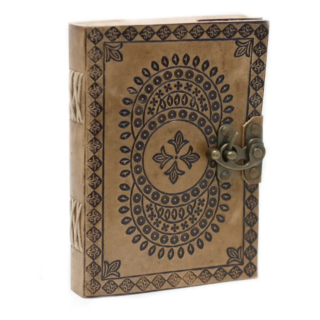 Leather Blue Mandala Notebook (7×5″) | www.artisangoods.co.uk