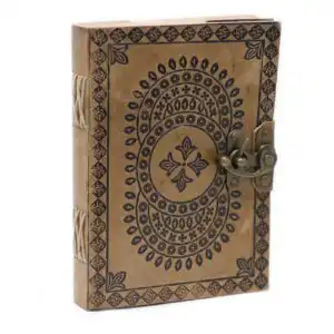 Leather Blue Mandala Notebook (7×5″) | www.artisangoods.co.uk 1