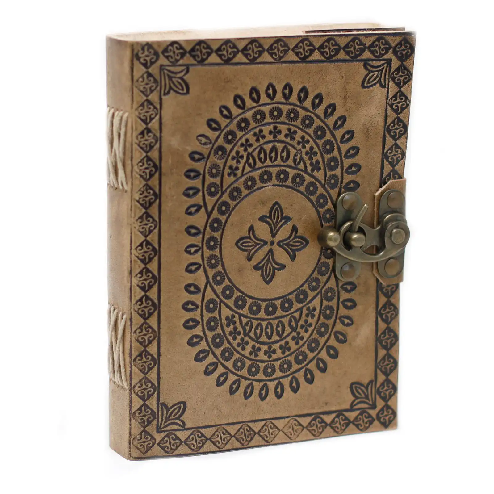Leather Blue Mandala Notebook (7×5″) | www.artisangoods.co.uk 2 Leather Blue Mandala Notebook (7×5″) | www.artisangoods.co.uk 1
