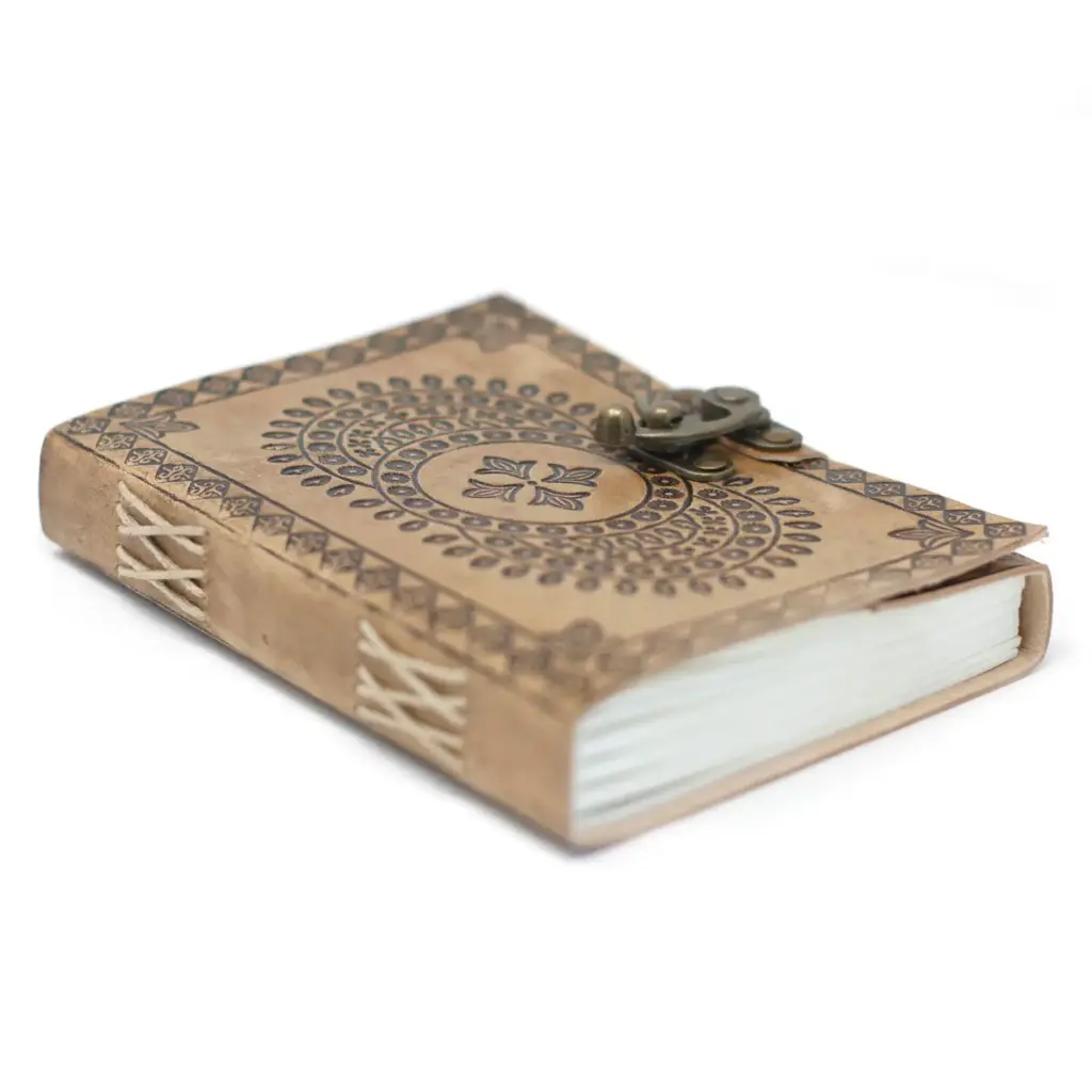 Leather Blue Mandala Notebook (7×5″) | www.artisangoods.co.uk 7