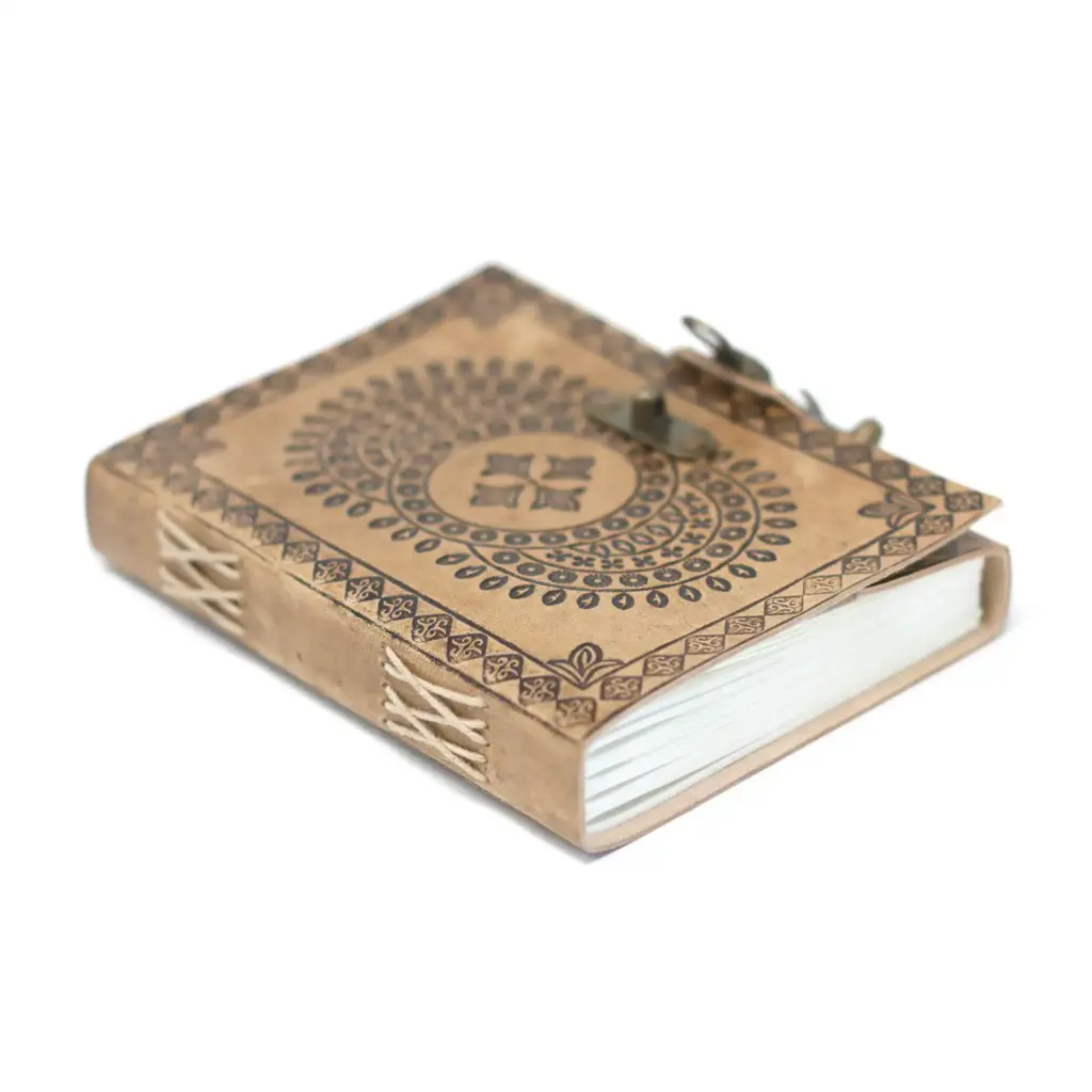 Leather Blue Mandala Notebook (7×5″) | www.artisangoods.co.uk 3