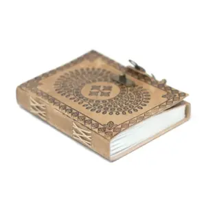 Leather Blue Mandala Notebook (7×5″) | www.artisangoods.co.uk 3