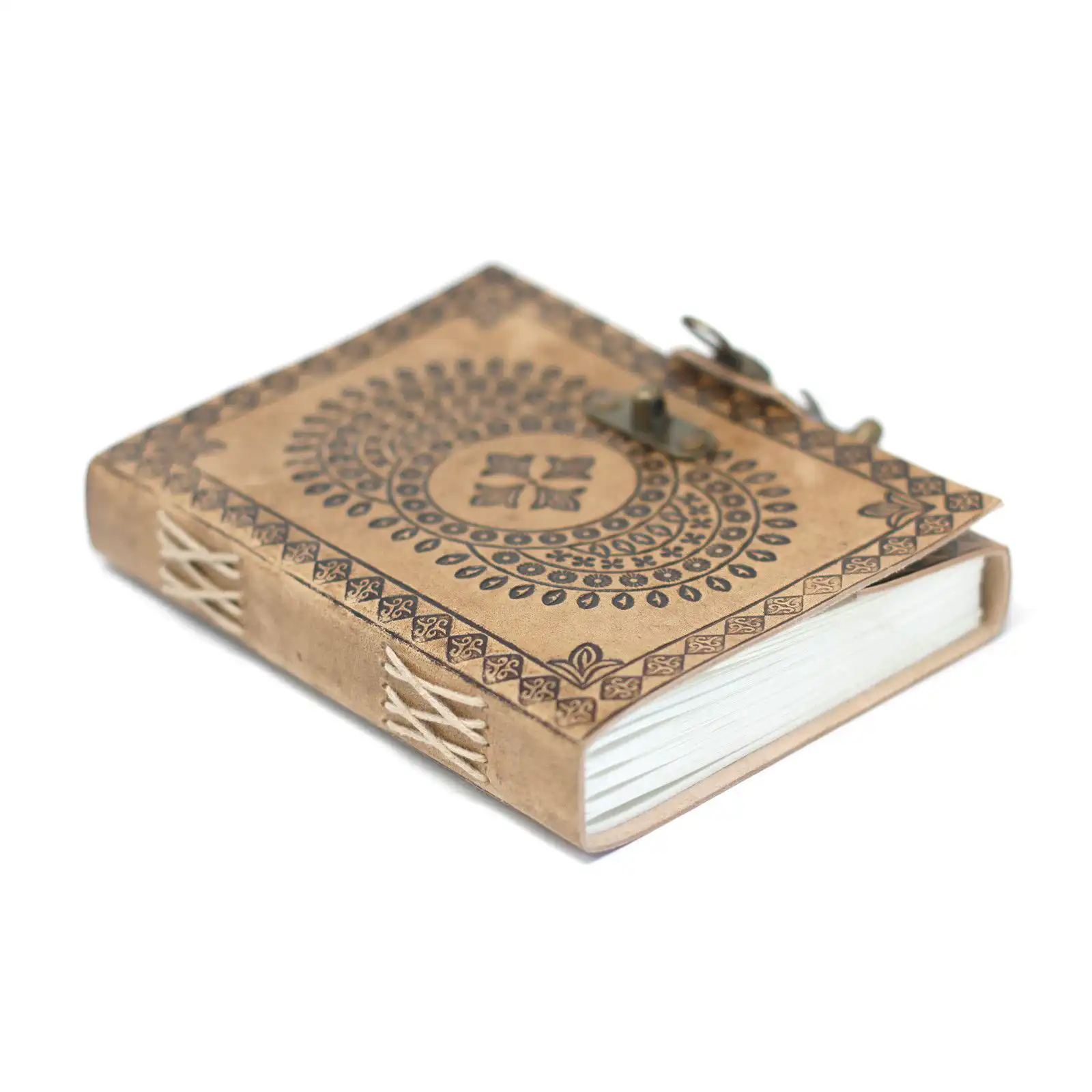 Leather Blue Mandala Notebook (7×5″) | www.artisangoods.co.uk 4 Leather Blue Mandala Notebook (7×5″) | www.artisangoods.co.uk 3