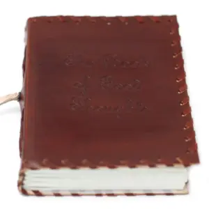 Leather Book of Thoughts with Wrap Notebook (6×4″) | www.artisangoods.co.uk 4