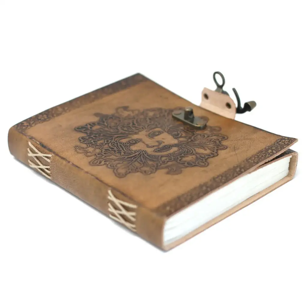 Leather Greenman Notebook (6×8″) | www.artisangoods.co.uk 4