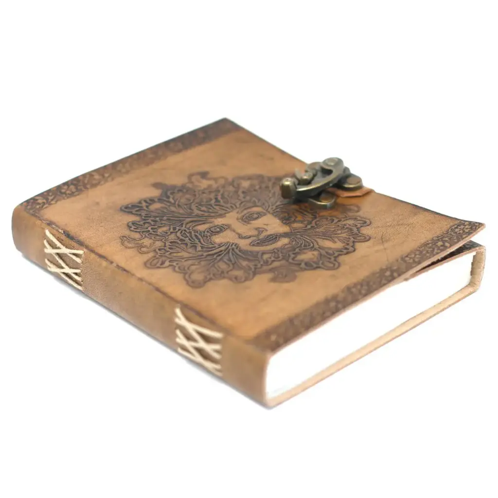 Leather Greenman Notebook (6×8″) | www.artisangoods.co.uk 3
