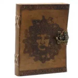 Leather Greenman Notebook (6×8″) | www.artisangoods.co.uk 1