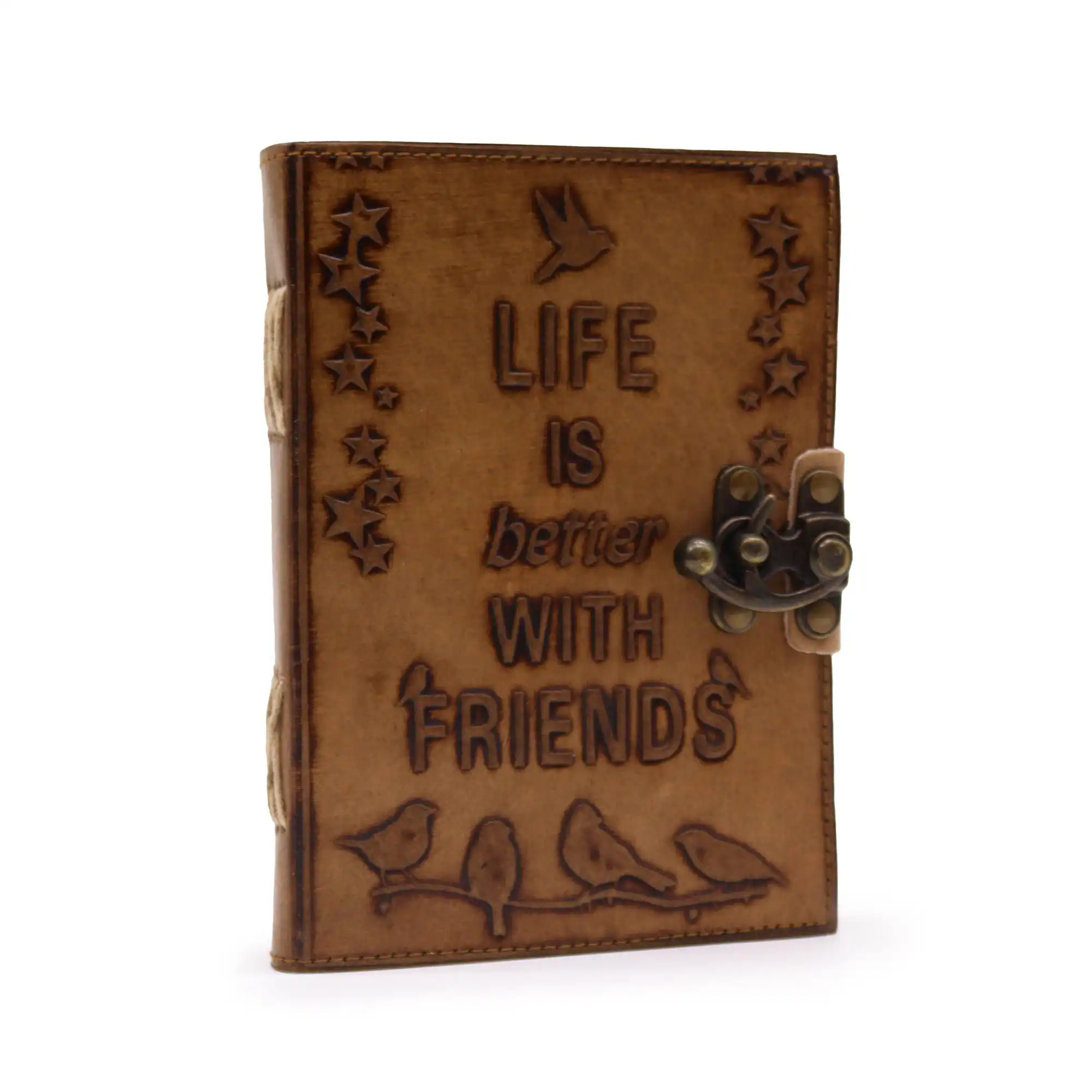 Leather Journel – Plain Paper – Life is Better with Friends | www.artisangoods.co.uk 2 Leather Journel – Plain Paper – Life is Better with Friends | www.artisangoods.co.uk 1