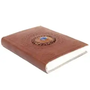 Leather Lapis Notebook (7×5″) | www.artisangoods.co.uk 1