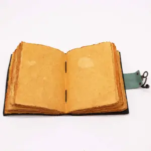 Leather “Moon Phases” Deckle-edge Notebook | www.artisangoods.co.uk 2