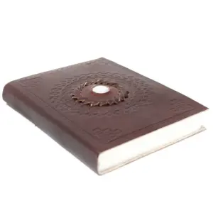 Leather Moonstone Notebook (7×5″) | www.artisangoods.co.uk 3