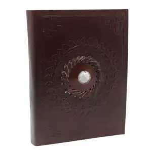 Leather Moonstone Notebook (7×5″) | www.artisangoods.co.uk 1