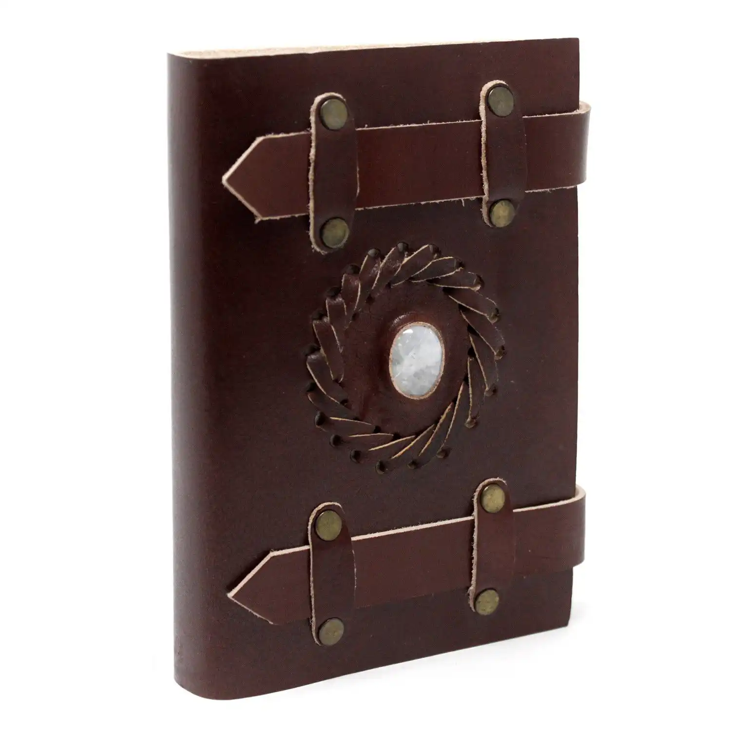 Leather Moonstone with Belts Notebook (6×4″) | www.artisangoods.co.uk 2 Leather Moonstone with Belts Notebook (6×4″) | www.artisangoods.co.uk 1