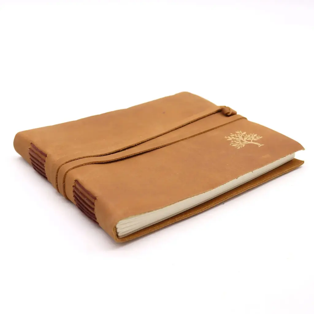 Leather Sketchbook Golden Tree – 144 pages –  18x23cm | www.artisangoods.co.uk 2