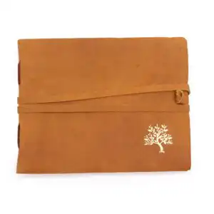 Leather Sketchbook Golden Tree – 144 pages –  18x23cm | www.artisangoods.co.uk 1