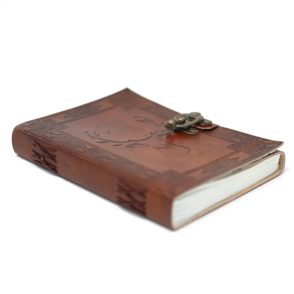 Leather Stag Notebook (6×8″) | www.artisangoods.co.uk 5