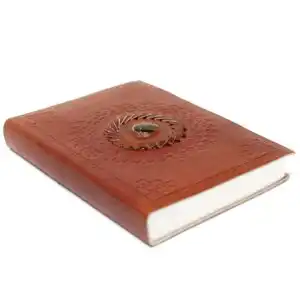 Leather Tigereye Notebook (7×5″) | www.artisangoods.co.uk 1