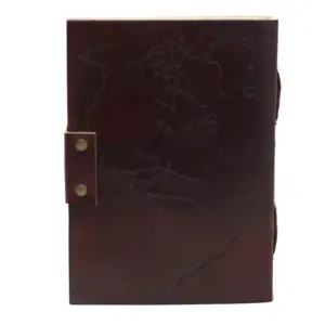 Leather World Map & Stitching Notebook (7×5″) | www.artisangoods.co.uk 4