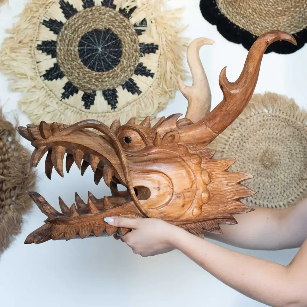 Live Size Dragon Head Carving – 30cm | www.artisangoods.co.uk Live Size Dragon Head Carving – 30cm | www.artisangoods.co.uk
