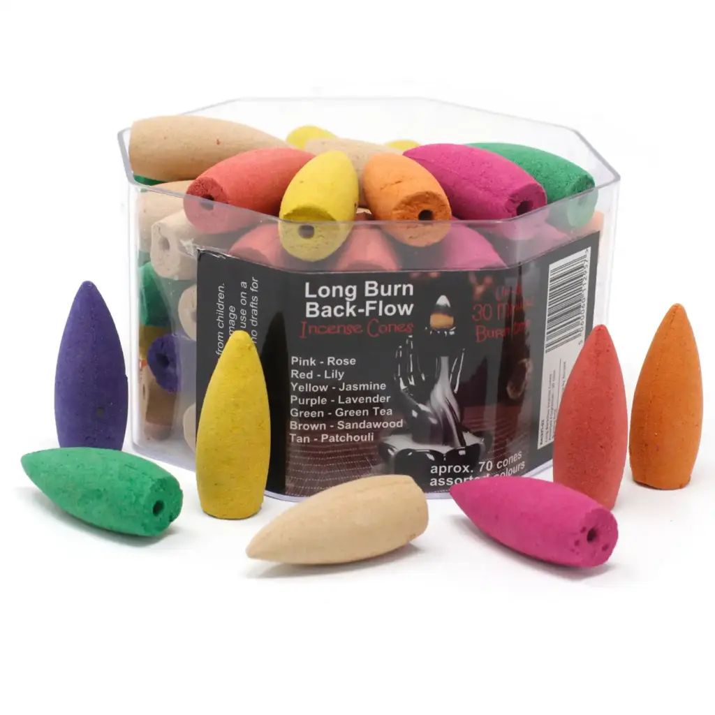 Long Backflow Incense Cones – Assorted Fragrances – 30 mins Burning time | www.artisangoods.co.uk 2