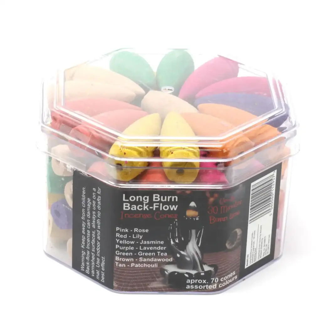 Long Backflow Incense Cones – Assorted Fragrances – 30 mins Burning time | www.artisangoods.co.uk