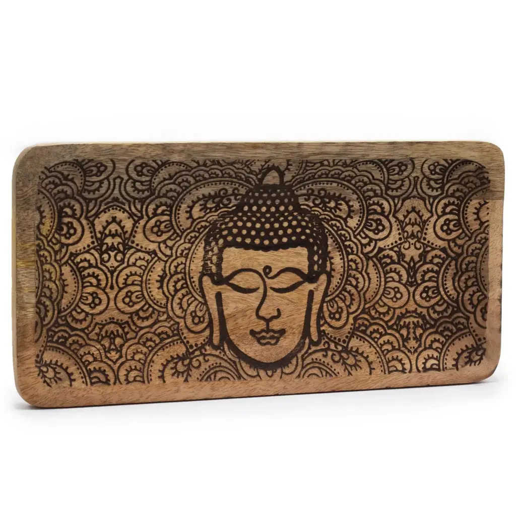 Long Tray 30x15x2.5cm – Buddha Face Black Engraved | www.artisangoods.co.uk Long Tray 30x15x2.5cm – Buddha Face Black Engraved | www.artisangoods.co.uk