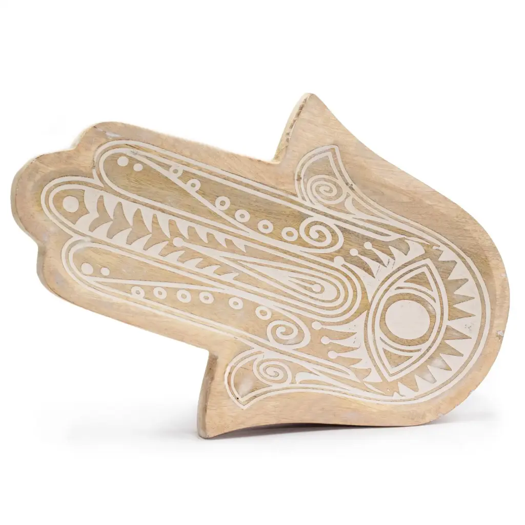 Long Tray 30×20.5×2.5cm – Hamsa Whitewash | www.artisangoods.co.uk Long Tray 30×20.5×2.5cm – Hamsa Whitewash | www.artisangoods.co.uk