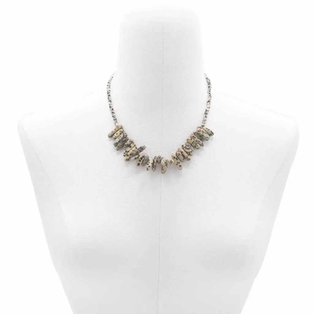 Longstone Gem Necklace – Dalmatian Stone | www.artisangoods.co.uk 2 Longstone Gem Necklace – Dalmatian Stone | www.artisangoods.co.uk 2