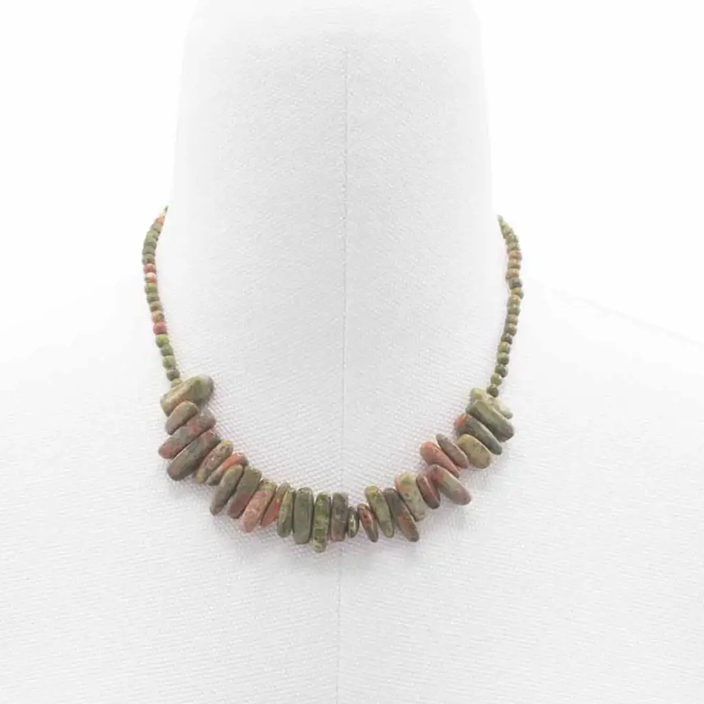 Longstone Gem Necklace – Unakite | www.artisangoods.co.uk
