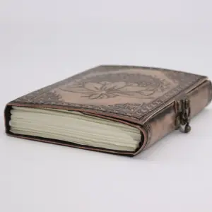 Lotus Madala – Esoteric Notebook – Antique Grey – 200 pages  Stich Edge- 17.5×12.5x3cm | www.artisangoods.co.uk 2