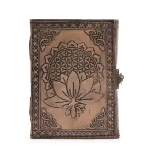 Lotus Madala – Esoteric Notebook – Antique Grey – 200 pages  Stich Edge- 17.5×12.5x3cm | www.artisangoods.co.uk 1