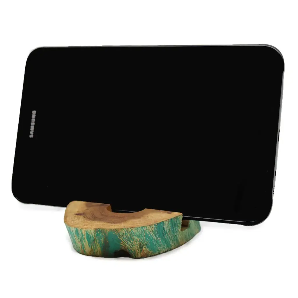 Lrg Gamal Wood Phone Holder – Greenwash | www.artisangoods.co.uk 8 Lrg Gamal Wood Phone Holder – Greenwash | www.artisangoods.co.uk 8