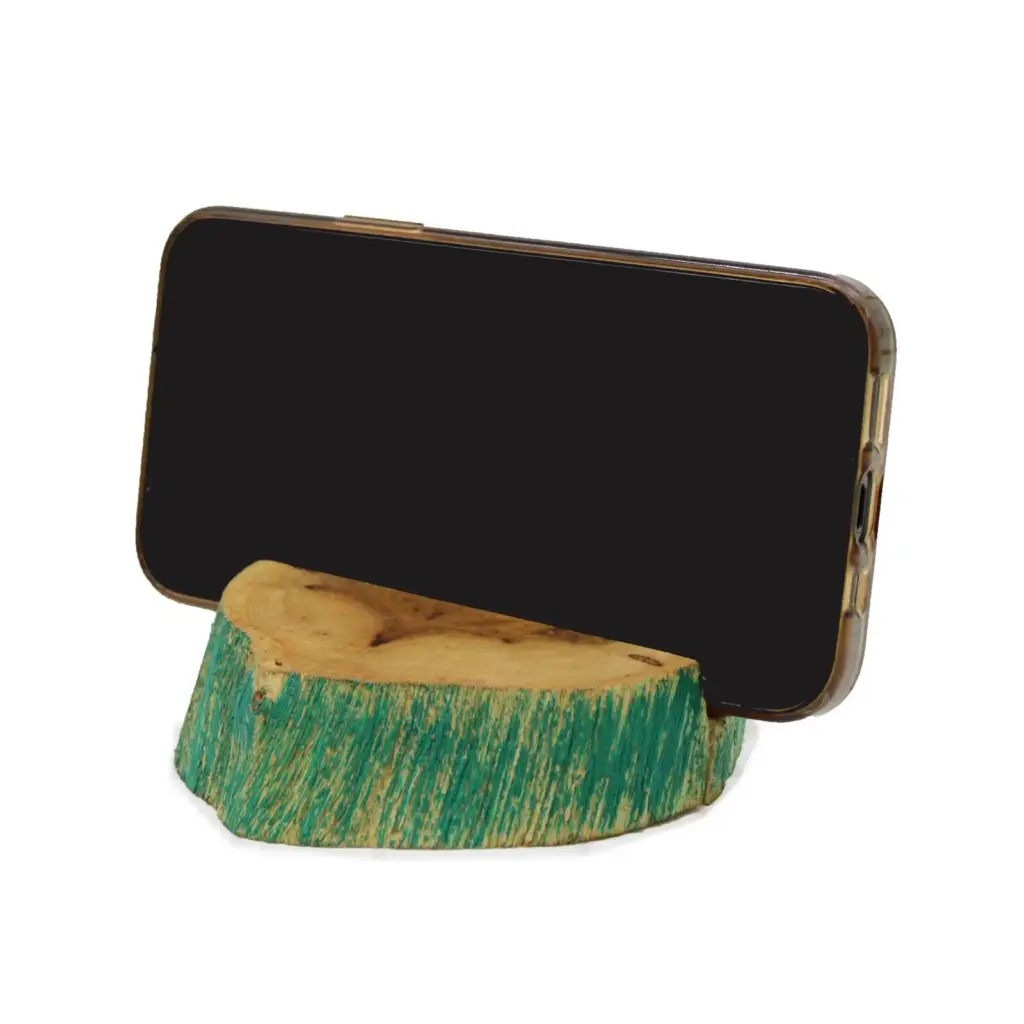 Lrg Gamal Wood Phone Holder – Greenwash | www.artisangoods.co.uk 5 Lrg Gamal Wood Phone Holder – Greenwash | www.artisangoods.co.uk 5