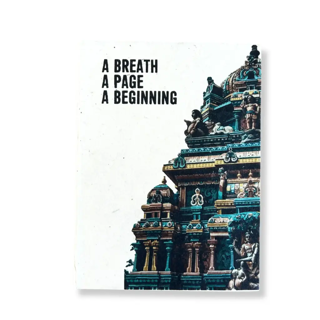 Lrg Lokta Inspiration Notebook (21x15cm) – 45 leafs – A Breath – inc bookmark | www.artisangoods.co.uk