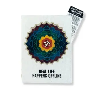 Lrg Lokta Inspiration Notebook (21x15cm) – 45 leafs – Real Life – inc bookmark | www.artisangoods.co.uk 2