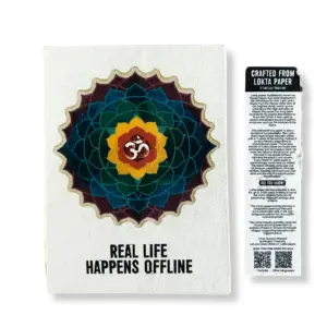 Lrg Lokta Inspiration Notebook (21x15cm) – 45 leafs – Real Life – inc bookmark | www.artisangoods.co.uk 3