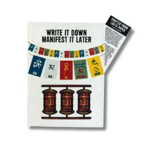 Lrg Lokta Inspiration Notebook (21x15cm) – 45 leafs – Write it Down – inc bookmark | www.artisangoods.co.uk 2