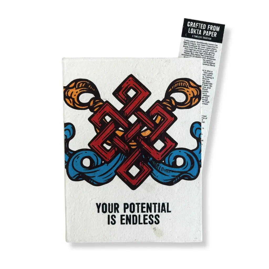 Lrg Lokta Inspiration Notebook (21x15cm) – 45 leafs – Your Potential – inc bookmark | www.artisangoods.co.uk 2