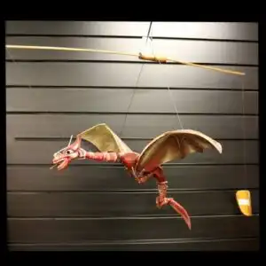 Lrg Red Coconut Dragon Mobile 46cm | www.artisangoods.co.uk 1
