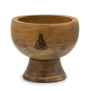 Lrg Ritual Bowl Incense Cone Holder 11×6.cm – Buddha | www.artisangoods.co.uk 1
